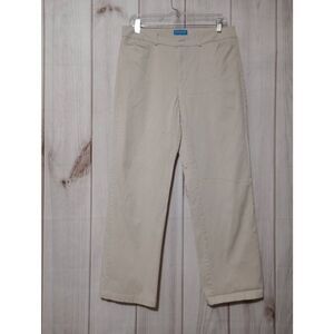 Dockers Pants Ladies 12 Short Cream‎ Chino Straight Leg